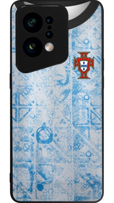 Coque OPPO Find X5 - Silicone rigide noir Maillot de football Portugal Extérieur personnalisable