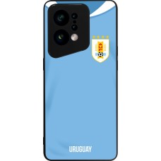 OPPO Find X5 Case Hülle - Silikon schwarz Uruguay 2022 personalisierbares Fussballtrikot