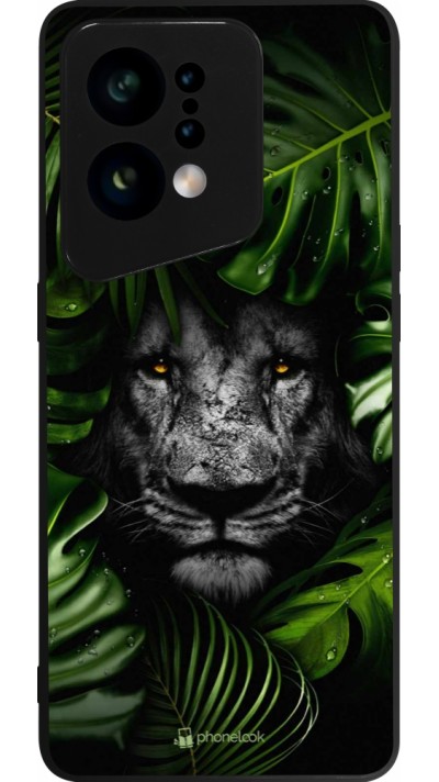 Coque OPPO Find X5 - Silicone rigide noir Forest Lion