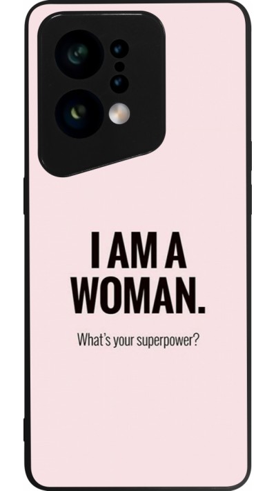 Coque OPPO Find X5 - Silicone rigide noir I am a woman