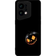 Coque OPPO Find X5 - Silicone rigide noir Halloween 2023 discreet pumpkin