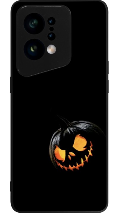 Coque OPPO Find X5 - Silicone rigide noir Halloween 2023 discreet pumpkin