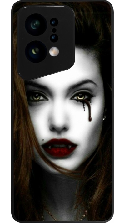 Coque OPPO Find X5 - Silicone rigide noir Halloween 2023 gothic vampire