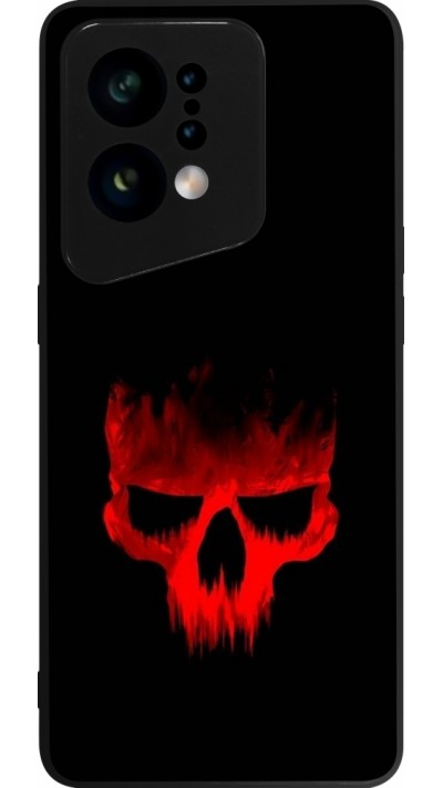 Coque OPPO Find X5 - Silicone rigide noir Halloween 2023 scary skull