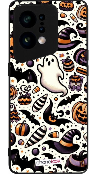 Coque OPPO Find X5 - Silicone rigide noir Halloween 2024 Cute Pattern