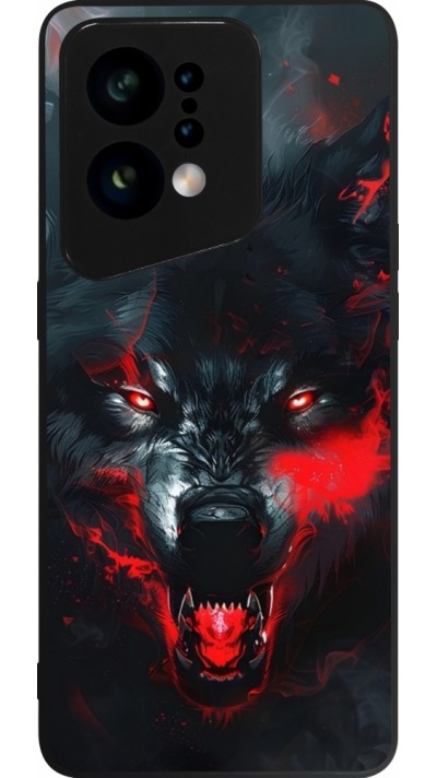 Coque OPPO Find X5 - Silicone rigide noir Halloween 2024 mad werewolf