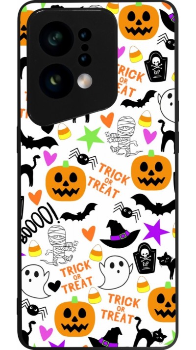 Coque OPPO Find X5 - Silicone rigide noir Halloween 2024 trick or treat