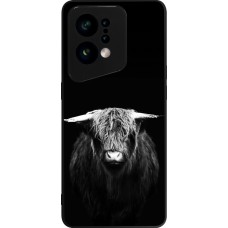 Coque OPPO Find X5 - Silicone rigide noir Highland calf black