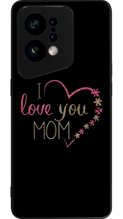 Coque OPPO Find X5 - Silicone rigide noir I love you Mom