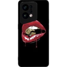 Coque OPPO Find X5 - Silicone rigide noir Lips bullet