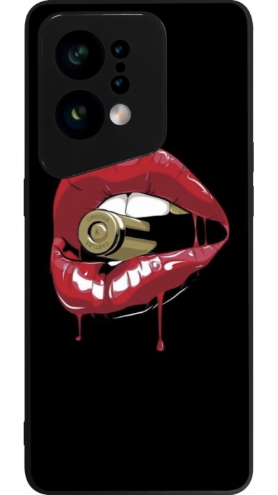 Coque OPPO Find X5 - Silicone rigide noir Lips bullet