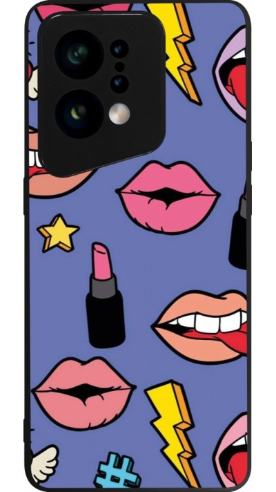 Coque OPPO Find X5 - Silicone rigide noir Lips and lipgloss