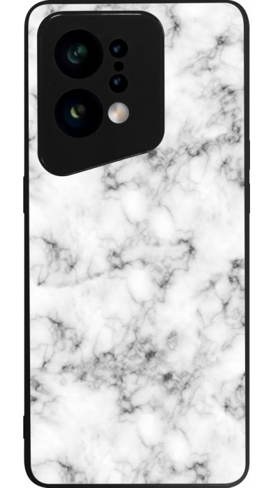 Coque OPPO Find X5 - Silicone rigide noir Marble 01