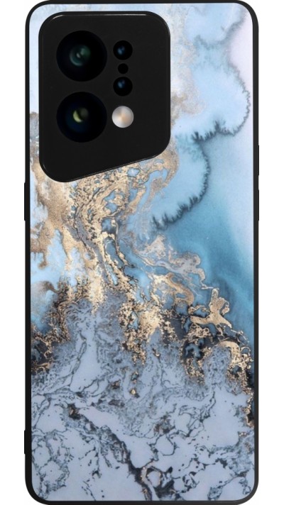 Coque OPPO Find X5 - Silicone rigide noir Marble 04