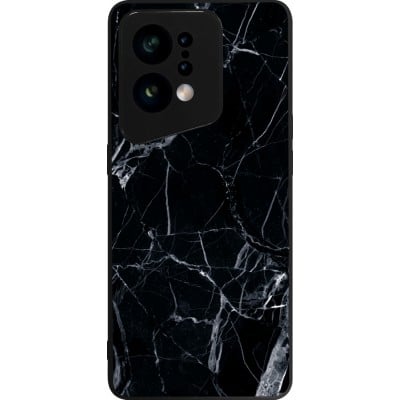 Coque OPPO Find X5 - Silicone rigide noir Marble Black 01