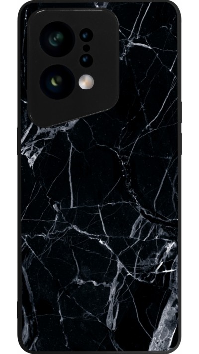 Coque OPPO Find X5 - Silicone rigide noir Marble Black 01