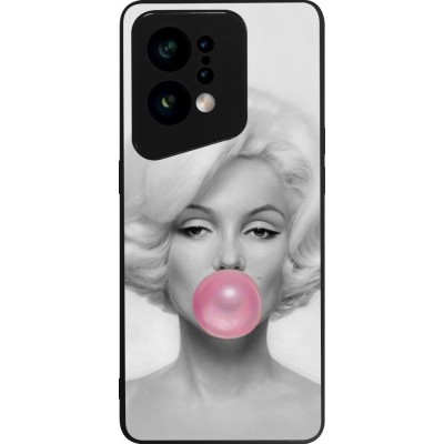 Coque OPPO Find X5 - Silicone rigide noir Marilyn Bubble