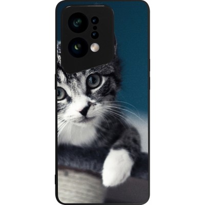 Coque OPPO Find X5 - Silicone rigide noir Meow 23