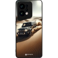 Coque OPPO Find X5 - Silicone rigide noir Mercedes G Drift Desert