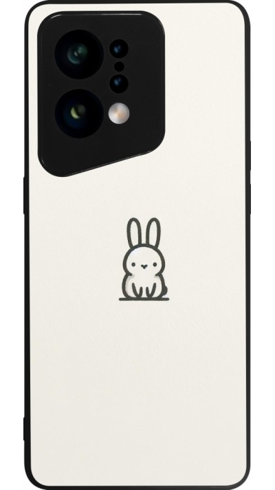 Coque OPPO Find X5 - Silicone rigide noir Minimal bunny cutie