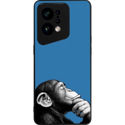 Coque OPPO Find X5 - Silicone rigide noir Monkey Pop Art