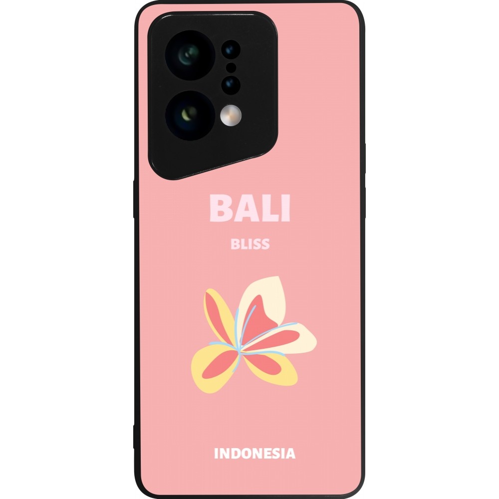 Coque OPPO Find X5 - Silicone rigide noir Pop Summer Destination Bali