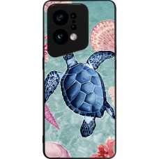 Coque OPPO Find X5 - Silicone rigide noir Preppy Turtle