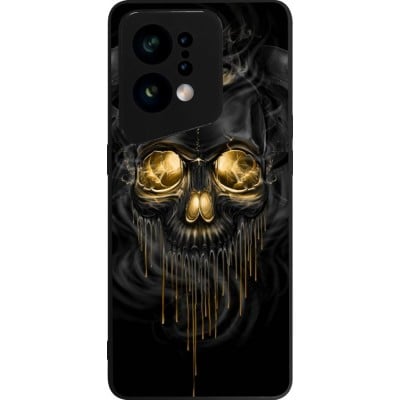 Coque OPPO Find X5 - Silicone rigide noir Skull 02