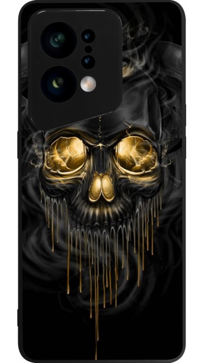 Coque OPPO Find X5 - Silicone rigide noir Skull 02