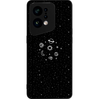 Coque OPPO Find X5 - Silicone rigide noir Space Doodle