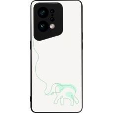 Coque OPPO Find X5 - Silicone rigide noir Spring 23 baby elephant