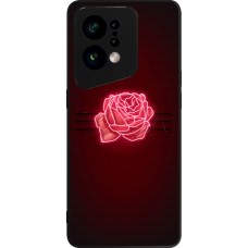 Coque OPPO Find X5 - Silicone rigide noir Spring 23 neon rose