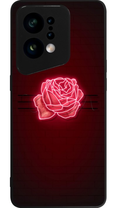 Coque OPPO Find X5 - Silicone rigide noir Spring 23 neon rose