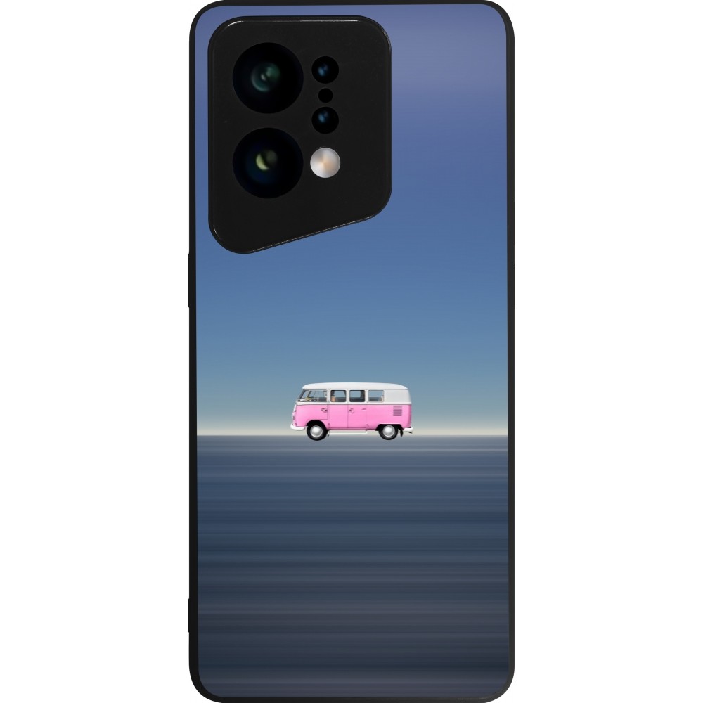 Coque OPPO Find X5 - Silicone rigide noir Spring 23 pink bus