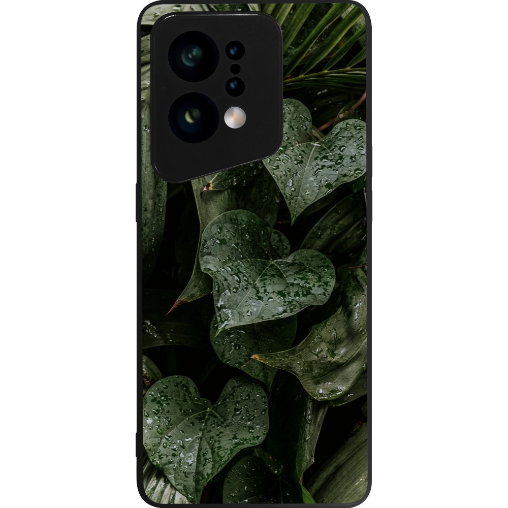 Coque OPPO Find X5 - Silicone rigide noir Spring 23 fresh plants