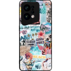 Coque OPPO Find X5 - Silicone rigide noir Summer 20 collage