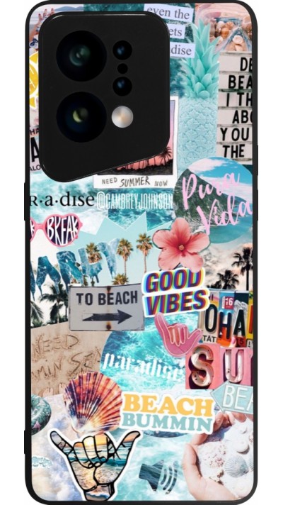 OPPO Find X5 Case Hülle - Silikon schwarz Summer 20 collage