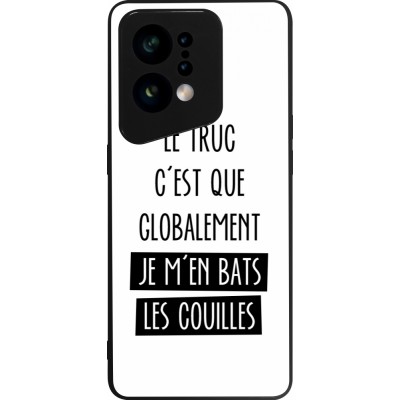 Coque OPPO Find X5 - Silicone rigide noir Le truc globalement bats les couilles