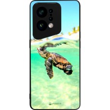 Coque OPPO Find X5 - Silicone rigide noir Turtle Underwater