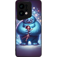 Coque OPPO Find X5 - Silicone rigide noir Valentine 2024 Fluffy Love