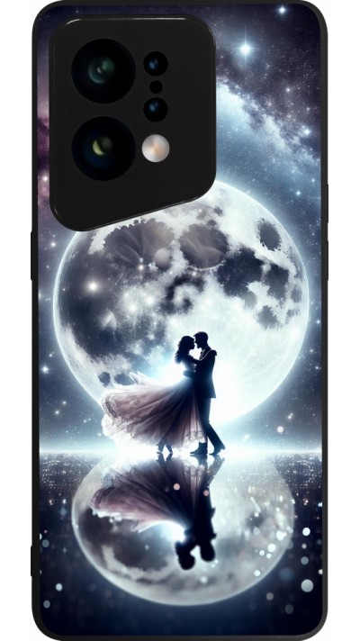 OPPO Find X5 Case Hülle - Silikon schwarz Valentin 2024 Liebe unter dem Mond