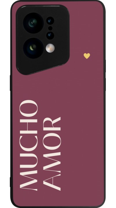 OPPO Find X5 Case Hülle - Silikon schwarz Valentine 2024 mucho amor rosado