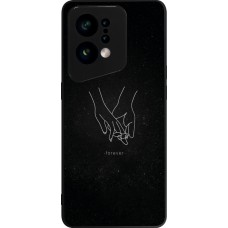 Coque OPPO Find X5 - Silicone rigide noir Valentine 2023 hands forever