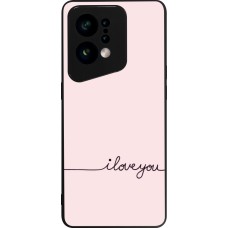 Coque OPPO Find X5 - Silicone rigide noir Valentine 2023 i love you writing