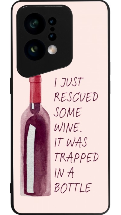 Coque OPPO Find X5 - Silicone rigide noir I just rescued some wine