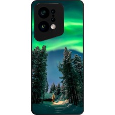 Coque OPPO Find X5 - Silicone rigide noir Winter 22 Northern Lights