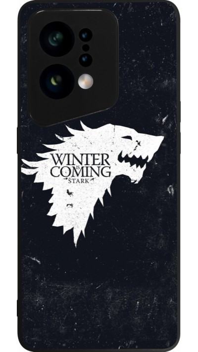 OPPO Find X5 Case Hülle - Silikon schwarz Winter is coming Stark