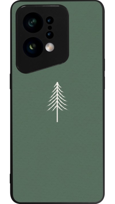 Coque OPPO Find X5 - Silicone rigide noir Christmas 22 minimalist tree