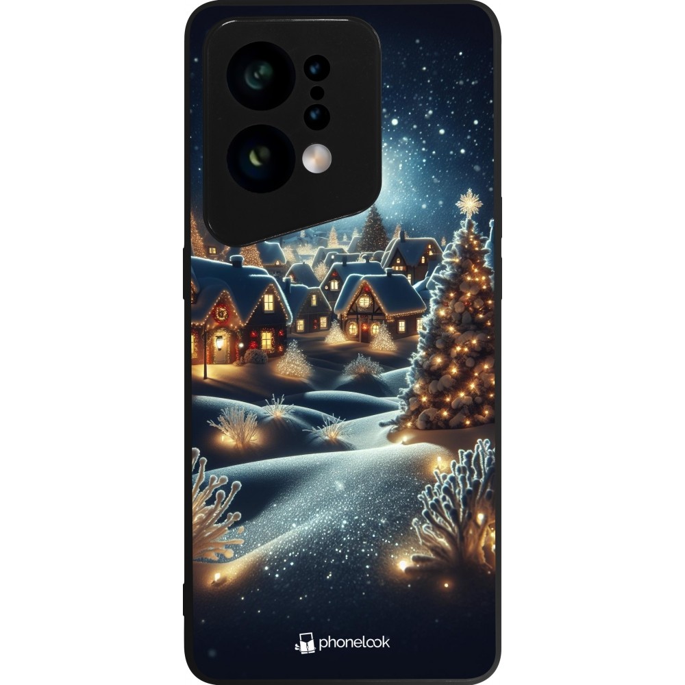 Coque OPPO Find X5 - Silicone rigide noir Noël 2023 Christmas is Coming