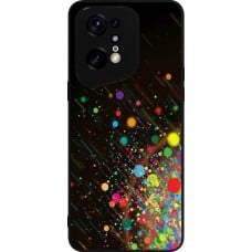 Coque OPPO Find X5 Pro - Silicone rigide noir Abstract Bubble Lines